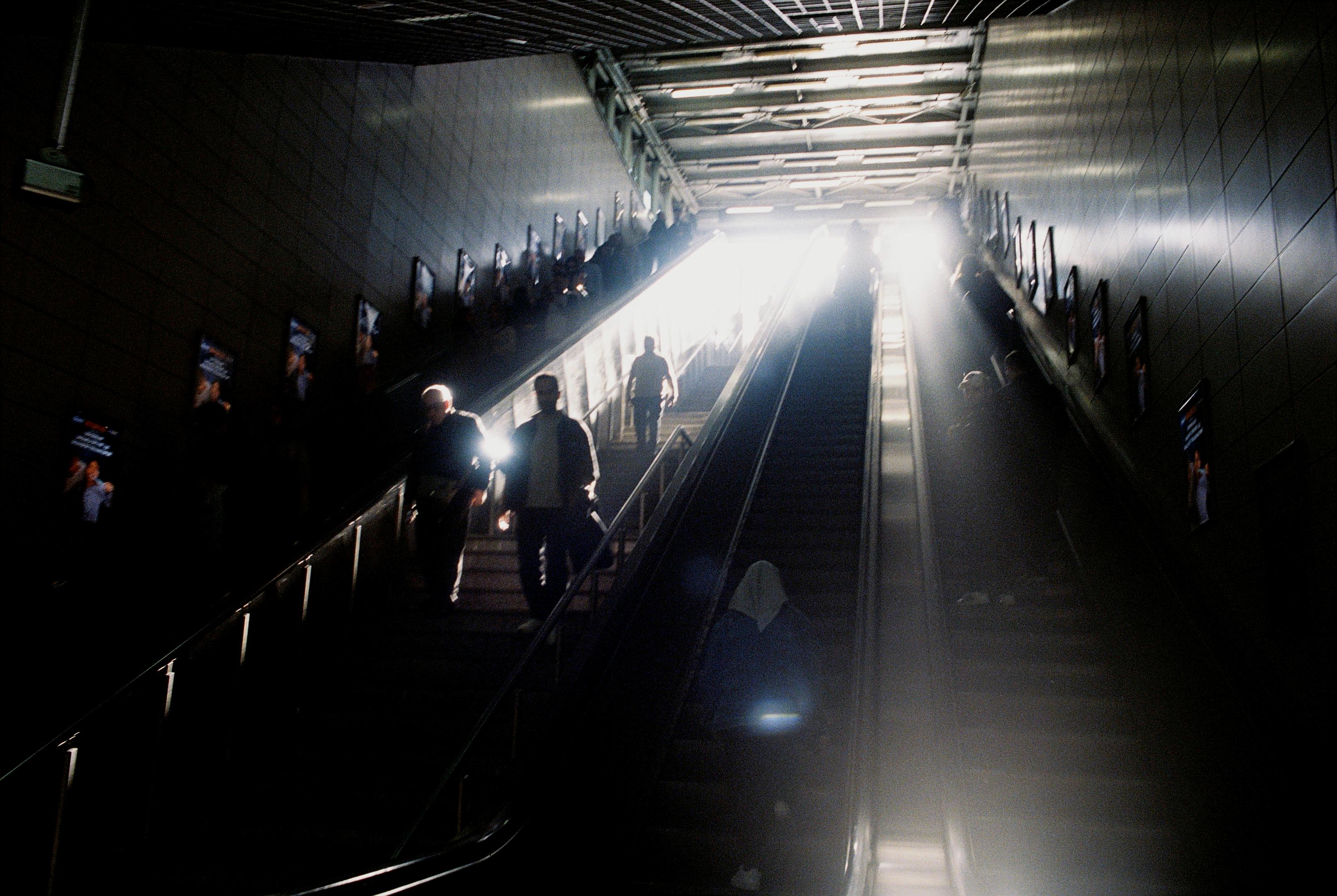 Light shining down into metro