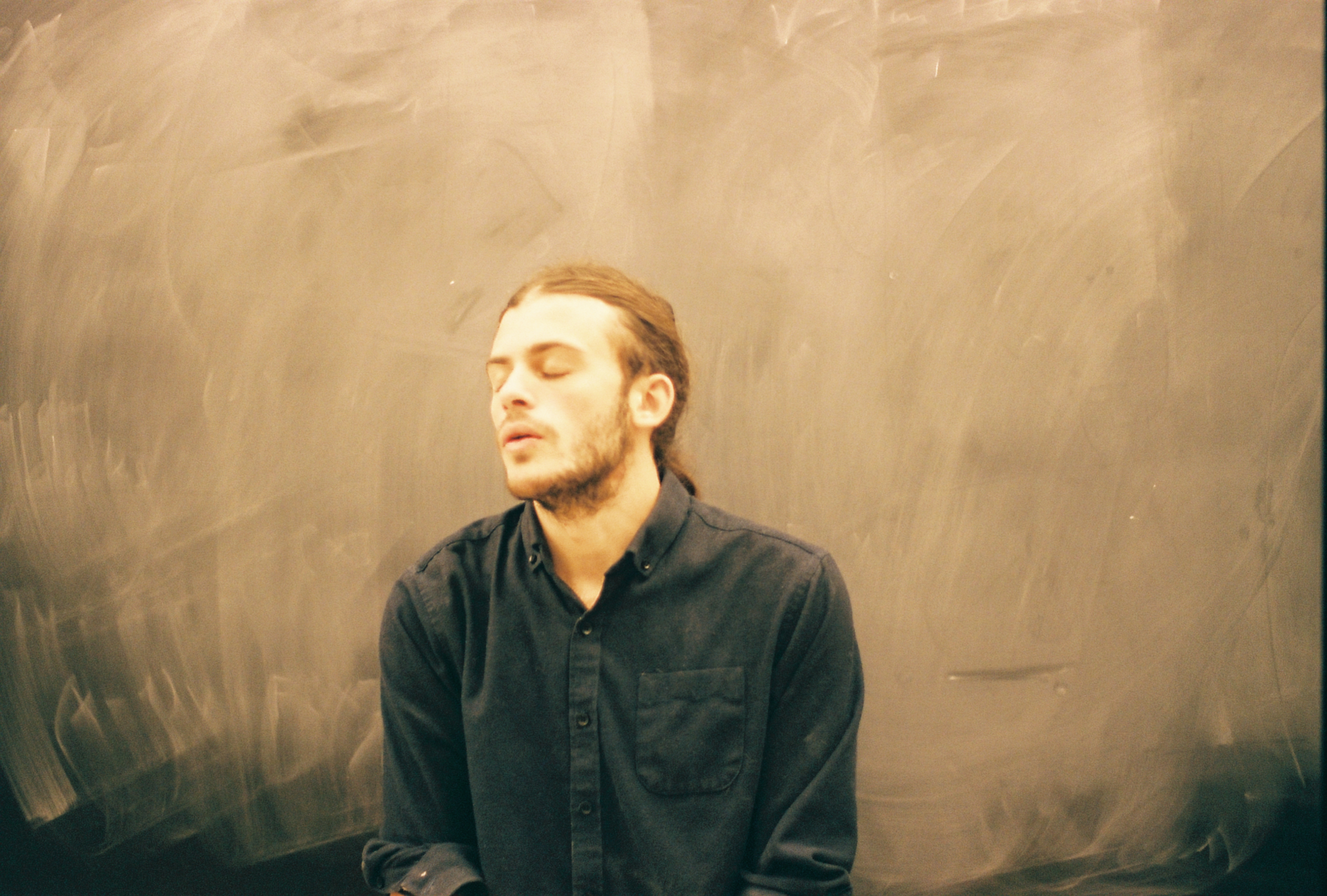 Ludovic at chalk board